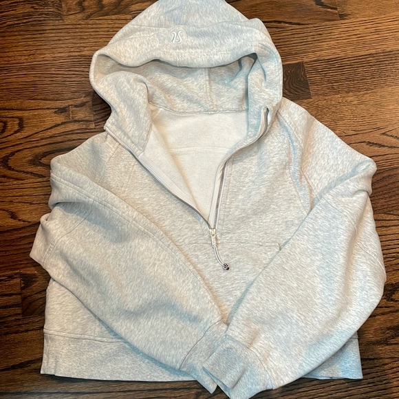 Lululemon Scuba Half Zip Hoodie in Light Grey - Picture 3 of 6